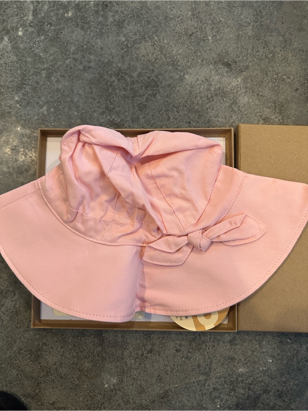 Pink Kids Sun Hat - Lightweight Bucket Style - Furtalk - 6-24 months